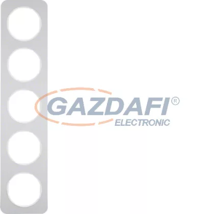   BERKER 10152174 5-ös keret , univerzális, alu féher, R.1; 365,2 mm x 81,2mm