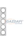BERKER 10152184 5-ös keret , univerzális, alu/fekete, R.1; 365,2 mm x 81,2mm