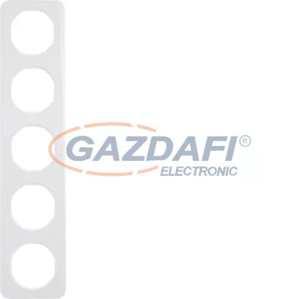   BERKER 10152189 5-ös keret , univerzális, fényes fehér, R.1; 364,7mm x 80,7mm