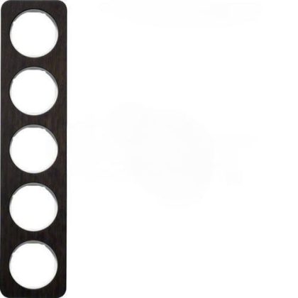   BERKER 10152359 5-ös keret , univerzális, fa/fehér, R.1; 365,2 mm x 81,2mm