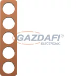   BERKER 10152369 5-ös keret , univerzális, bőr/fehér, R.1; 365,2 mm x 81,2mm