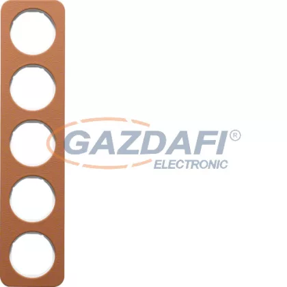   BERKER 10152369 5-ös keret , univerzális, bőr/fehér, R.1; 365,2 mm x 81,2mm