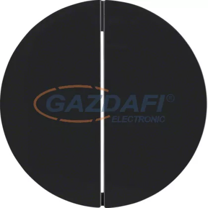   BERKER 16232045 2 áramkörös fedlap , fényes fekete, R.1, R.3, R.8