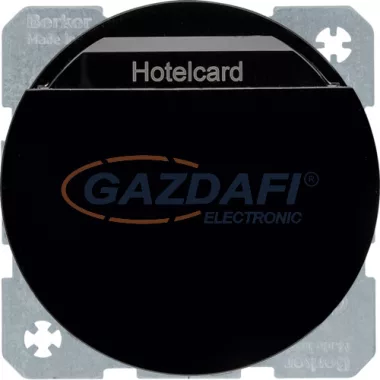 BERKER 16402045 süllyesztett Hotelkártya kapcsoló 230V 10A 1500W R.1/R.3 fényes fekete