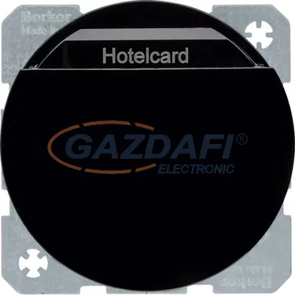   BERKER 16402045 süllyesztett Hotelkártya kapcsoló 230V 10A 1500W R.1/R.3 fényes fekete