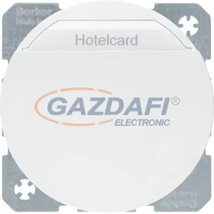   BERKER 16402089 süllyesztett Hotelkártya kapcsoló 230V 10A 1500W R.1/R.3 fényes fehér