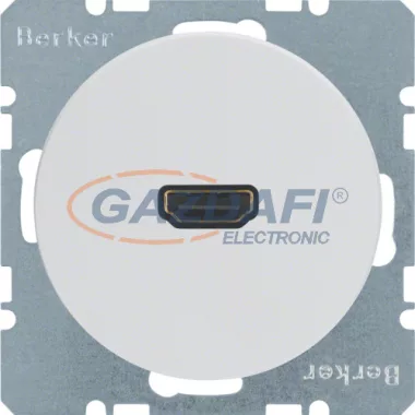 BERKER 3315422089 süllyesztett hdmi aljzat egyenes , fényes fehér, R.1, R.3, R.8