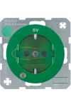 BERKER 41102003 süllyesztett kontrollámpás dugalj, fokozott érintésvédelemmel, fényes zöld, R.1/R.3, 250V, 16A BERKER 41102003 süllyesztett kontrollámpás dugalj, fokozott érintésvédelemmel, fényes zöld, R.1/R.3, 250V, 16A
