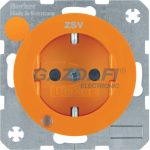   BERKER 41102007 süllyesztett kontrollámpás dugalj, fokozott érintésvédelemmel, fényes narancs, R.1/R.3, 250V, 16A