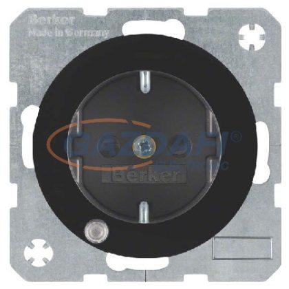   BERKER 41102045 süllyesztett kontrollámpás dugalj, fokozott érintésvédelemmel , fényes fekete, R.1, R.3, R.8, 250V, 16A