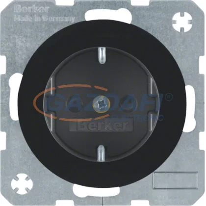   BERKER 41232045 süllyesztett dugalj fokozott érintésvédelemmel , fényes fekete, R.1, R.3, 250V, 16A