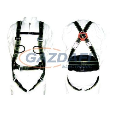 DEDRA BHSZ11 Biztonsági testheveder két felfüggesztési ponttal, övvel, 2 kötéllel