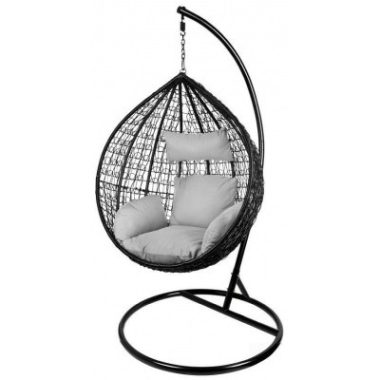 Hamac din ratan BORNEO 249 cu set de perne design de cadru metalic de 200x105 cm.