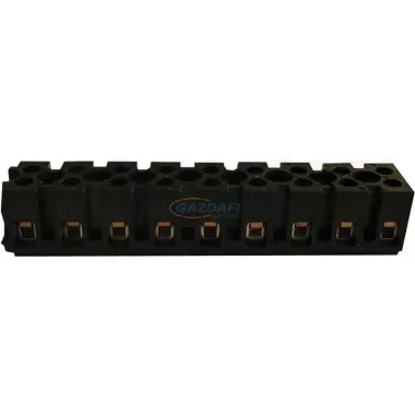 TRACON BSK-30A Bakelit sorozatkapocs, nyomólemezes, 12 tag, fekete 6mm2, 450VAC, 25A