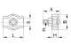 TRACON BSZ1-4 Sodronyszorító bilincs, szimpla, acél d=4-4,8mm, M5 - 2