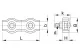TRACON BSZ2-6 Sodronyszorító bilincs, dupla, acél d=6mm, M6 - 2