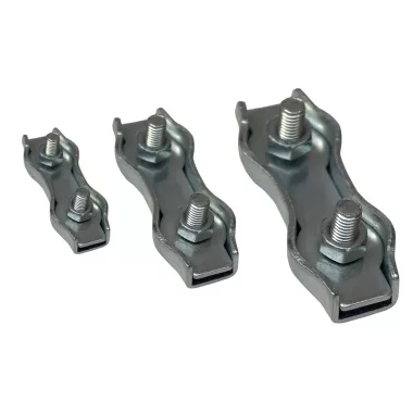 TRACON BSZ2-8 Sodronyszorító bilincs, dupla, acél d=8-9mm, M6