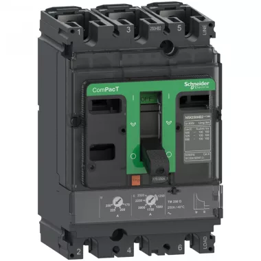 SCHNEIDER C10N3TM080 kompakt megszakító NSX100N, 50 kA 415 VAC, TMD kioldóegység 80 A, 3P3d