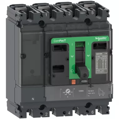 SCHNEIDER C10V4TM063 kompakt megszakító NSX100HB1, 75 kA 690 VAC, TMD kioldóegység 63 A, 4P4d
