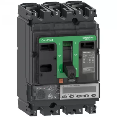 SCHNEIDER C10W46E100 kompakt megszakító NSX100HB2, 100 kA 690 VAC, MicroLogic 6.2 E kioldóegység 100 A, 4P4d