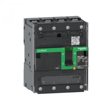 SCHNEIDER C124160BS Switch disconnector ComPacT NSXm NA, 4 Poles, 160A rating, compression lugs and busbar connectors