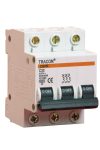 TRACON C60-4-3 Kismegszakító, 3 pólus, C karakterisztika 4A, 6kA TRACON C60-4-3 Kismegszakító, 3 pólus, C karakterisztika 4A, 6kA
