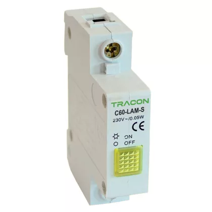 TRACON C60-LAM-S-L Sorolható ledes jelzőlámpa, sárga 230V, 0,6 W TRACON C60-LAM-S-L Sorolható ledes jelzőlámpa, sárga 230V, 0,6 W