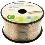 Hangszóró vezeték 2x0,75mm2, átlátszó