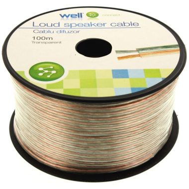 Speaker wire 2x1mm2, transparent