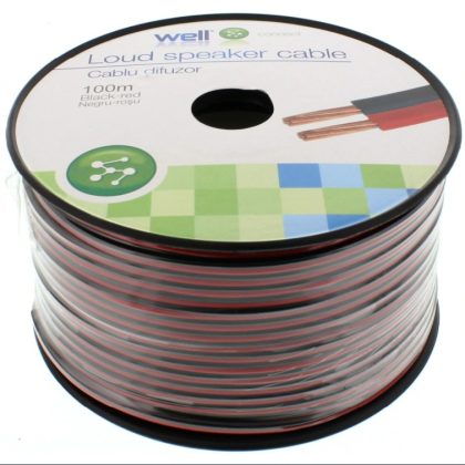 Speaker wire 2x2,5mm2, red/black