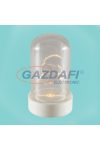 HOME CDM 9/S LED-es asztali dísz üvegbúrával, hóember, meleg fehér világítás, 5.5x9 cm