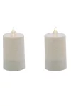 HOME CDS 2 LED-es gyertya szett, 2 db, 6 cm, fehér