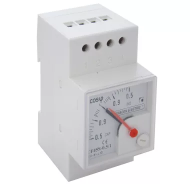 TRACON CF45S-0,5/3 Sínre pattintható analóg teljesítménytényező mérő 400V/5A