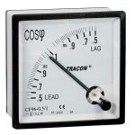 TRACON CF72-0,5/3 Teljesítménytényező mérő, háromfázisú 72×72mm, 400V AC, 0,5