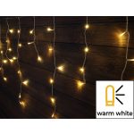   TRACON CHRIOB10WW Karácsonyi jégcsap fényfüggöny, kültéri/beltéri (X22023) 230VAC, 5+10M, 250LED, 6W, 2600-2700K, IP44