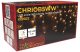TRACON CHRIOB5WW Karácsonyi jégcsap fényfüggöny, kültéri/beltéri (X22022) 230VAC, 5+5M, 125LED, 3,6W, 2600-2700K, IP44