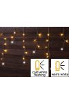 TRACON CHRIOSC10WW Karácsonyi sziporkázó jégcsapfényfüggöny,kül/beltér(X22029) 230VAC, 5+10M, 250LED, 6W, 2600-2700K, IP44