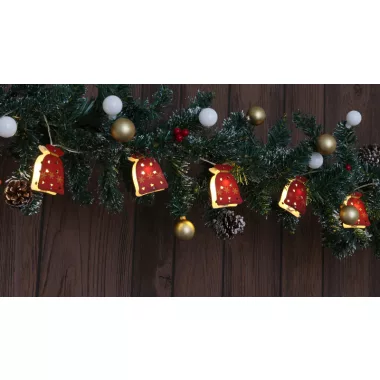 TRACON CHRSTCPPW10WW LED karácsonyi lánc, csomag, elemes (X22067) Timer 6+18h,10LED, 3000K, 2xAA