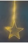 Tracon CHRSTHM104WW LED karácsonyi ablakdísz, csillag, elemes Timer 6+18h, 104LED, 3000K, 3xAA