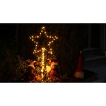   TRACON CHRSTO80WW Kerti LED világító csillag, elemes (X22048) Timer 6+18h, 80LED, 3000K, IP44, 3xAA