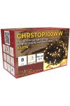 TRACON CHRSTOP100WW Karácsonyi programozható fényfüzér, kültéri/beltéri (X22016) 230VAC, 2+10M, 100LED, 3,6W, 2600-2700K, IP44