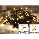   TRACON CHRSTOSW100WW Karácsonyi sziporkázó fényfüzér, kültéri/beltéri (X22005) 230VAC, 2+10M, 100LED, 3,6W, 2600-2700K, IP44