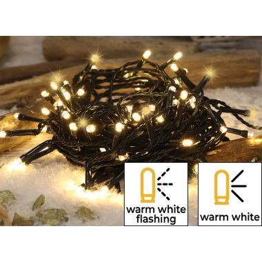 TRACON CHRSTOSW500WW Karácsonyi sziporkázó fényfüzér, kültéri/beltéri (X22007) 230VAC, 5+50M, 500LED, 7,2W, 2600-2700K, IP44