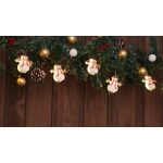   TRACON CHRSTSMPW10WW LED karácsonyi lánc, hóember,elemes (X22071) Timer 6+18h,10LED, 3000K, 2xAA