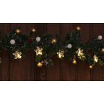   TRACON CHRSTSTA10WW LED karácsonyi lánc, csillag,fém, elemes (X22059) Timer 6+18h,10LED, 3000K, 2xAA