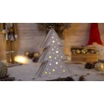   Tracon CHRTRW4WW LED karácsonyi fenyő, fa, elemes Timer 6+18h, 4LED, 3000K, 2xAAA