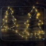   Tracon CHRTRWD60WW  LED karácsonyi ablakdísz, fenyőfa, elemes Timer 6+18h, 60LED, 3000K, 3xAAA