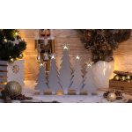 TRACON CHRTRWS5WW LED karácsonyi gyertyapiramis,karácsonyfa,ezüst,elem(X22098) Timer 6+18h