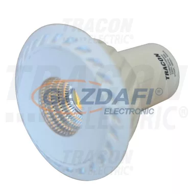 TRACON COBGU105WW COB LED spot fényforrás 230VAC, 5 W, 2700 K, GU10, 350 lm, 40°