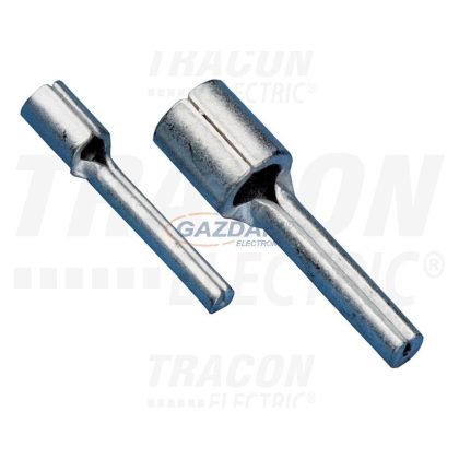   TRACON CS4 Szigeteletlen csapos saru, ónozott elektrolitréz 4mm2, (d1=3,4mm, L=20mm), 100 db/csomag